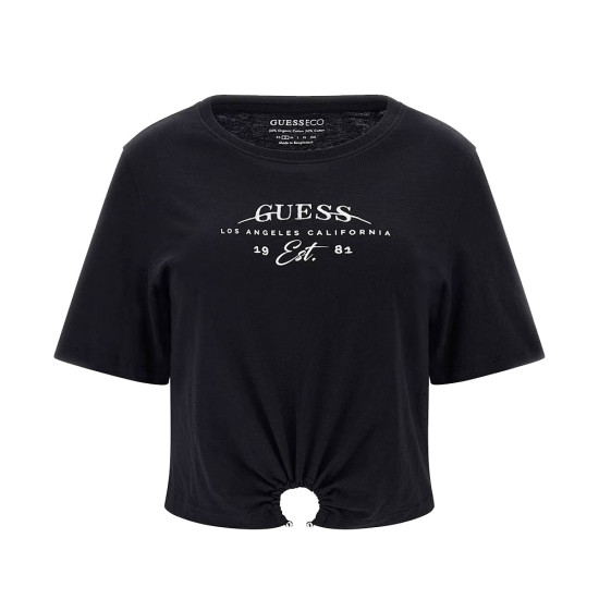 Guess Γυναικεία κοντομάνικη μπλούζα Round Piercing Tee